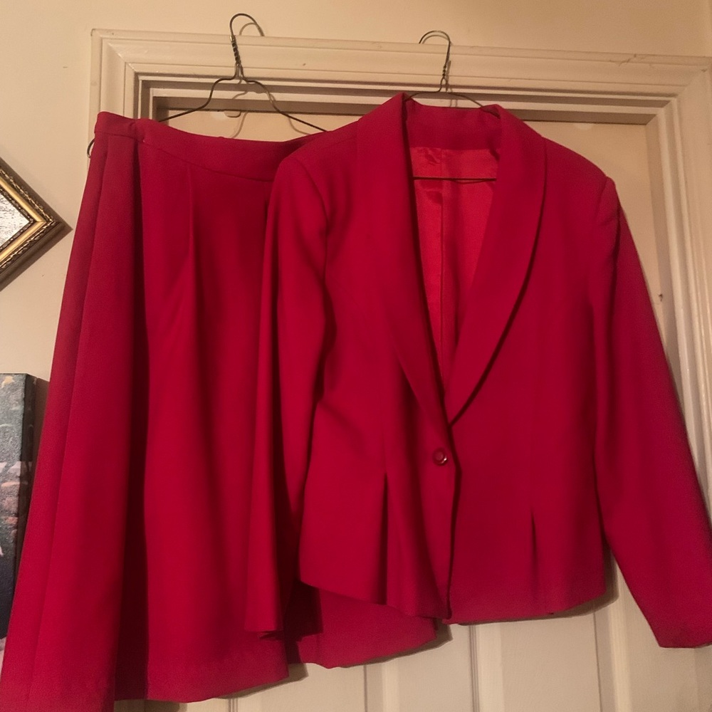 Adolfo Red Suit set